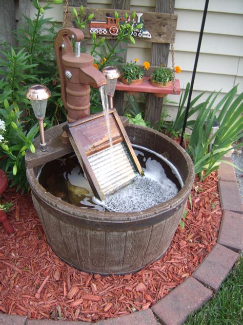 Barrel Water Feature Ideas Easy Craft Ideas