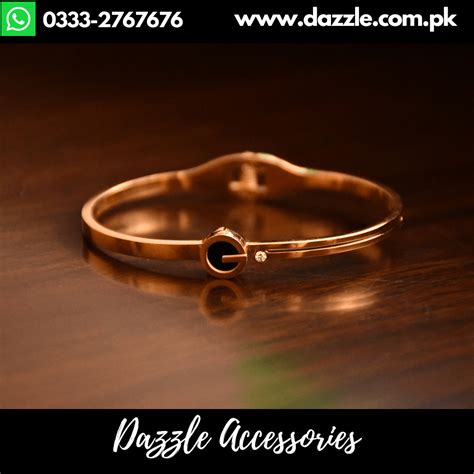 Golden Branded Ladies Bracelet Dazzle Accessories
