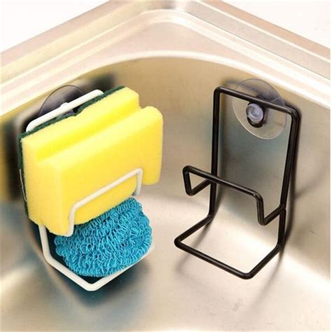 Kitchen Sink Sponges Holder With Suction Cups For Dish Scrubbers Soap