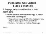 Meaningful Use Rules Summary Images