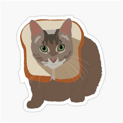 Bread Cat Sticker For Sale By Badluckdesigns Redbubble
