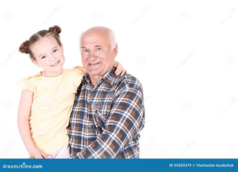 Grandfather With His Grand Daughter Stock Image Image Of Girl People 55303379