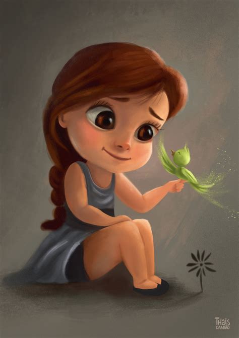 Little Girl Thaisdamiao Cgsociety Dibujos Bonitos Personajes De