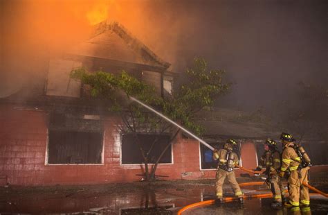Two Alarm Fire Destroys An Abandoned Building In Fort