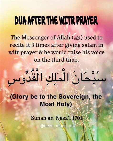 Dua After Witr Prayer Prayers Islamic Quotes Divine