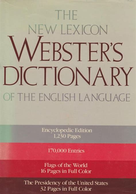 The New Lexicon Websters Dictionary Of The English Language