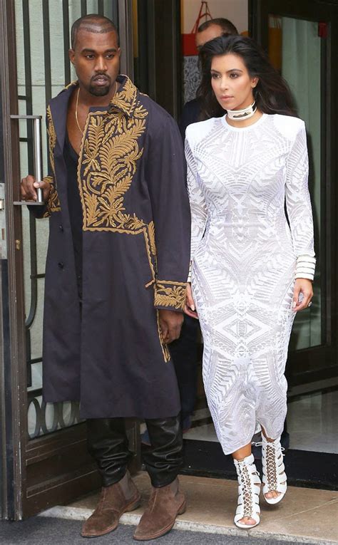 Kanye West And Kim Kardashian The Stylin Pair Wear Their Finest To The