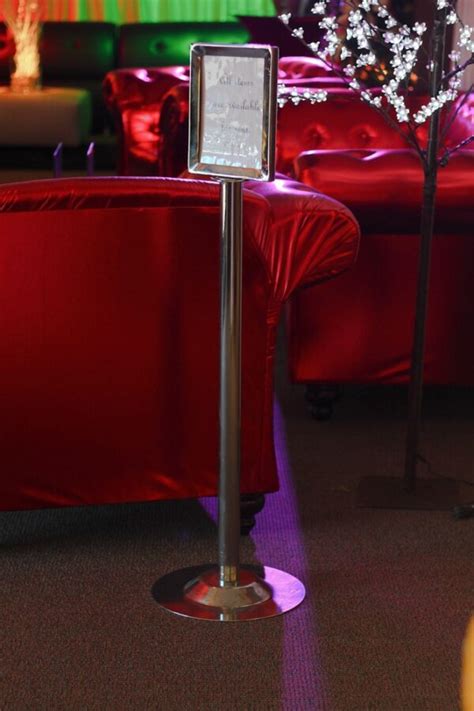 Stanchion Sign Holder 85 X 11 A1 Party Rental