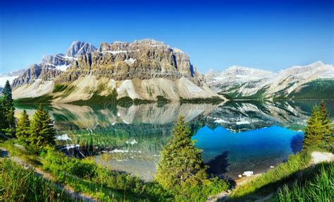 Parc National De Lac Bow Banff Canada Photo Stock Image Du Nature