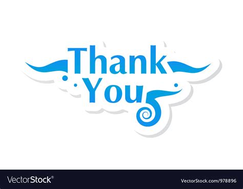 Thank You Graphic Royalty Free Vector Image Vectorstock