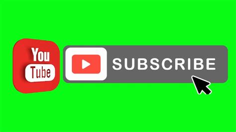Green Screen Subscribe Button Youtube