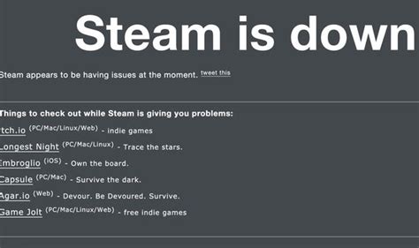 Steam Status Is Steam Down Right Now Is The Steam Store Not Working