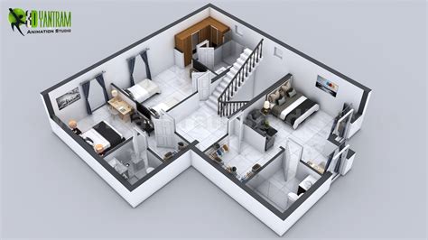 Artstation 3d Floor Plan Of 3 Story House By Yantram Home Plan