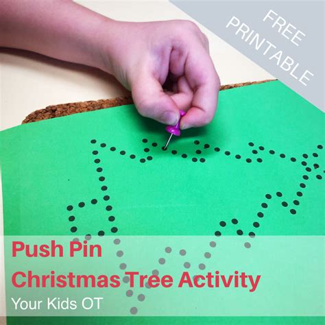 Push Pin Christmas Tree Activity Your Kids Ot Blog Preschool