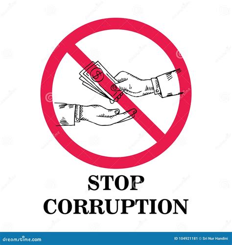 Stop Corruption Sign Vector Illustration 107806818