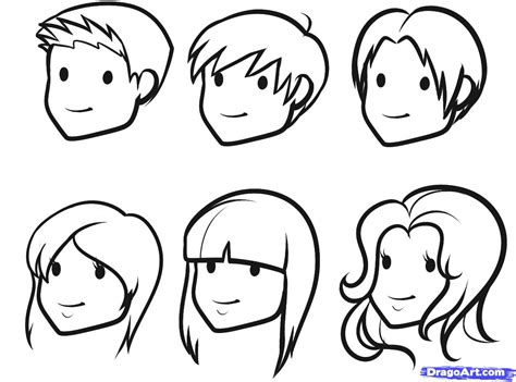 Simple Boy Hair Drawing Clip Art Library