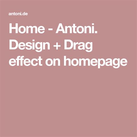 Looking for car rentals in stuttgart? Home - Antoni. Design + Drag effect on homepage | Car ...