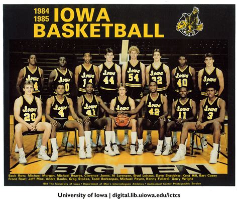 1984 1985 Iowa Basketball Team The University Of Iowa 19 Flickr