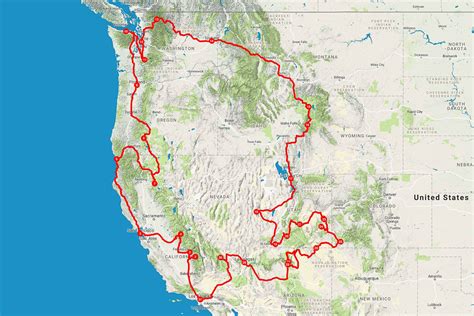 Road Map Of Western Usa