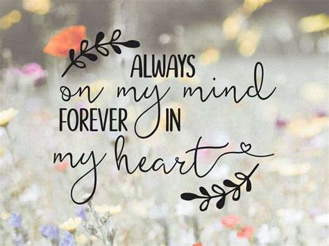 Always On My Mind Forever In My Heart Svg Cut File Rustic Etsy