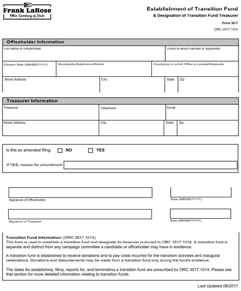 Form 30 T Fill Out Sign Online And Download Fillable Pdf Ohio