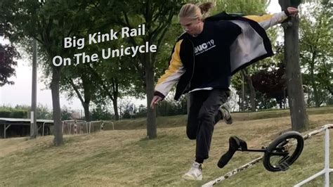 Big Kink Rail On The Unicycle And Bowl Riding Youtube