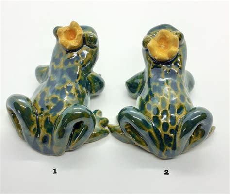 Ceramic Frog With Crown Hand Formed And Hand Painted Etsy