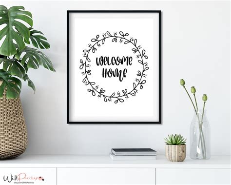 Welcome Home Wall Art Printable Welcome Home Print Welcome Etsy France