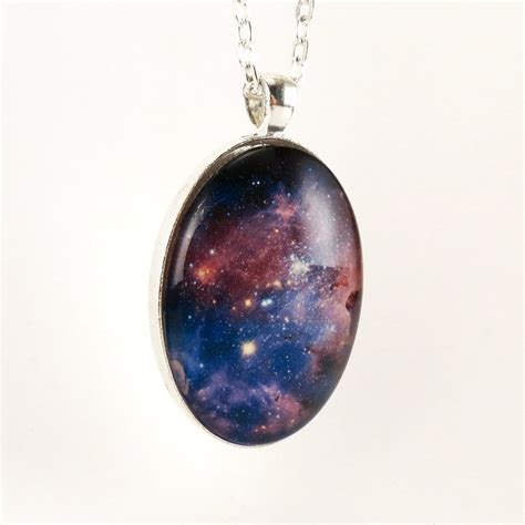 Outer Space Galaxy Pendant Nebula Necklace Cosmic Jewelry