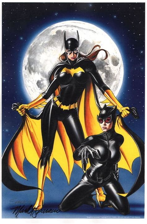 Batgirl And Catwoman By Mark Sparacio Bat Girl Batman Comic Art