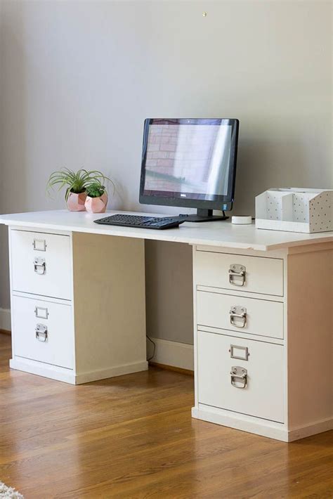 Desk Made With File Cabinets Home Office Filing Cabinet Filing