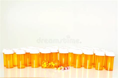 Multiple Prescription Drug Bottles Stock Photo Image Of Ailing