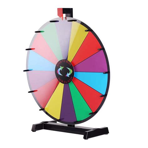 Winspin 24 Tabletop Spinning Prize Wheel 14 Slots With Color Dry Erase