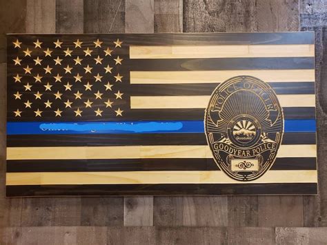 Thin Blue Line Subdued American Flag Custom Police Flag Etsy
