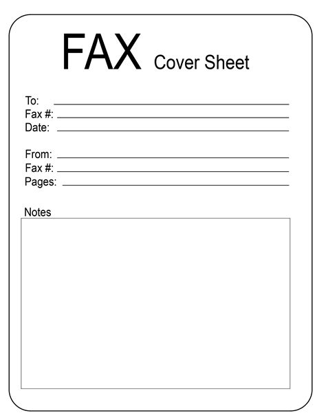 Free Printable Generic Fax Cover Sheet Printable Form Templates And