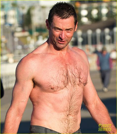 hugh jackman goes shirtless bares ripped body at the beach photo 3735392 hugh jackman