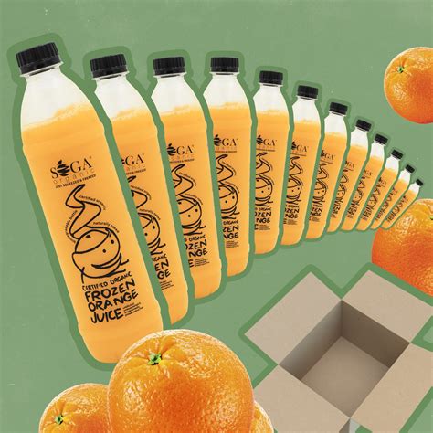 Frozen Organic Orange Juice 12 X 500ml Soga Organic