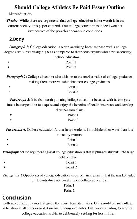Essay Outline On Whether College Is Worth It Click The Image To Get