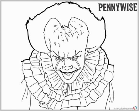 Pennywise outstanding clown psychedelic background. Pennywise Coloring Pages - Coloring Home