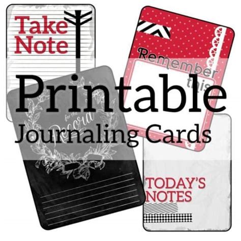 Free Printable Journaling Cards For Scrapbooking And Project Life