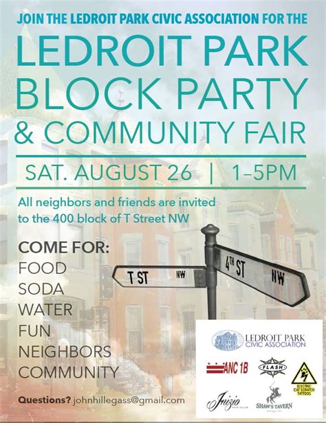 Ledroit Park Block Party And Community Fair Ledroit Park Civic Association