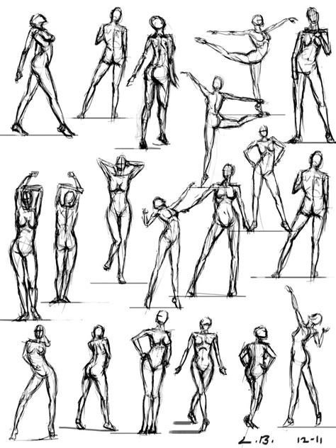Female Pose Sketches By SketcherLew On DeviantART Drawing Poses Art Poses Sketches