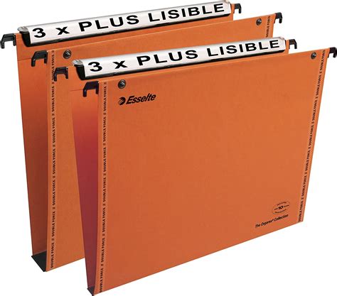 Esselte 49971 Set Of 10 Suspension Files A4 15 30 Mm Orange