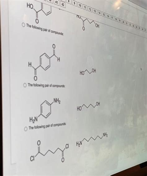 Solved The Following Pair Of Compounds