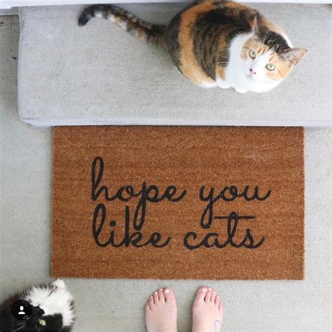 Hope You Like Cats Doormat Funny Doormat Welcome Mat Cat Etsy
