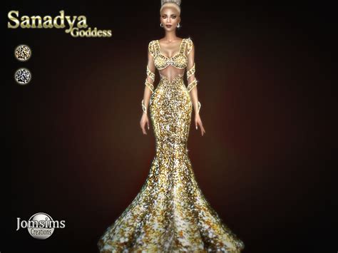 Sanadya Goddess Dress By Jomsims At Tsr Sims 4 Updates