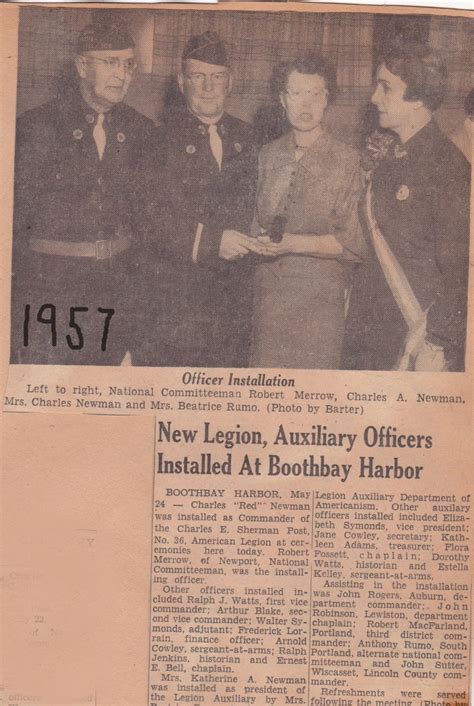 Post 36 Auxiliary History The American Legion Centennial Celebration