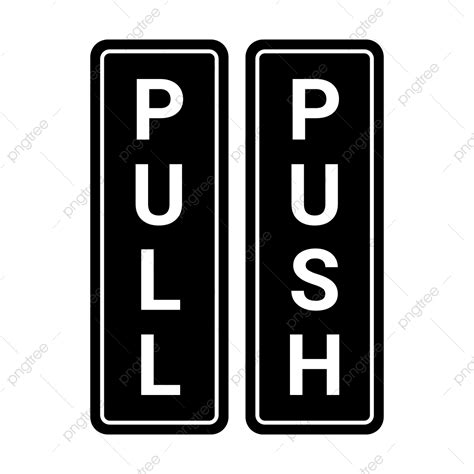 Black Pull Push Pull Push Pull Push Sticker Stiker Tarik Dorong