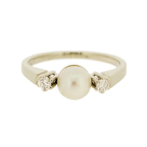 Pearl And Diamond Trilogy Ring