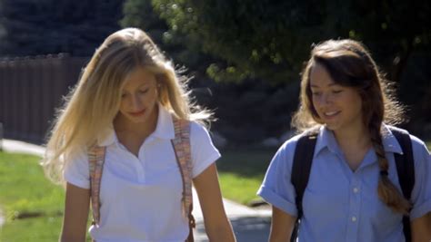 Two Teenage Girls Talking Walking Stock Footage Video 100 Royalty